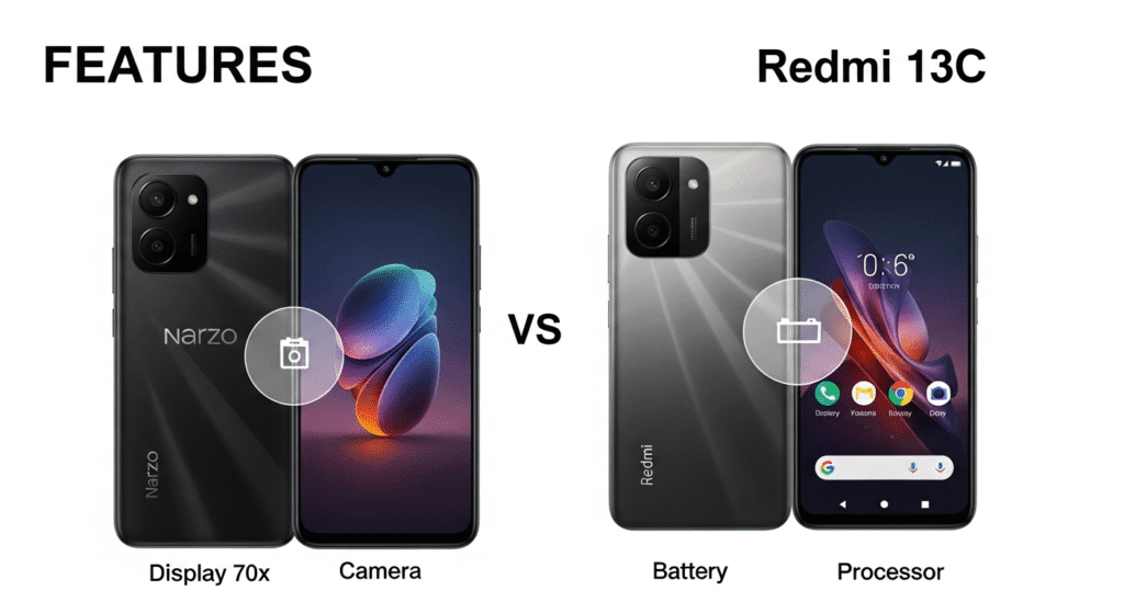 narzo 70x vs redmi 13c
