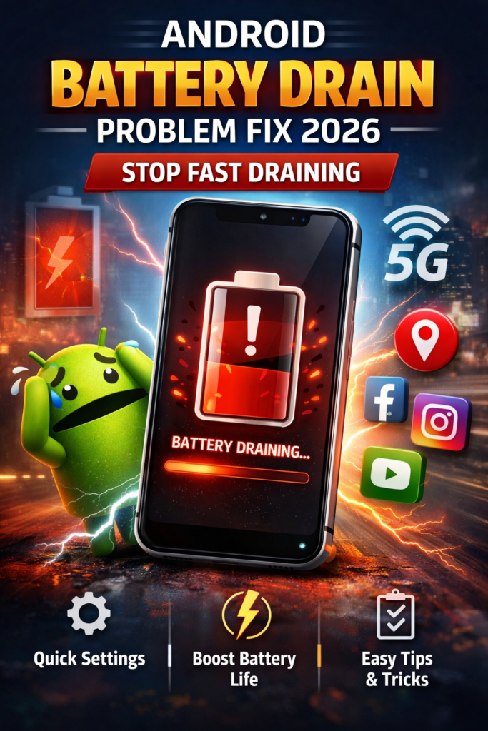 android battery drain problem fix 2026