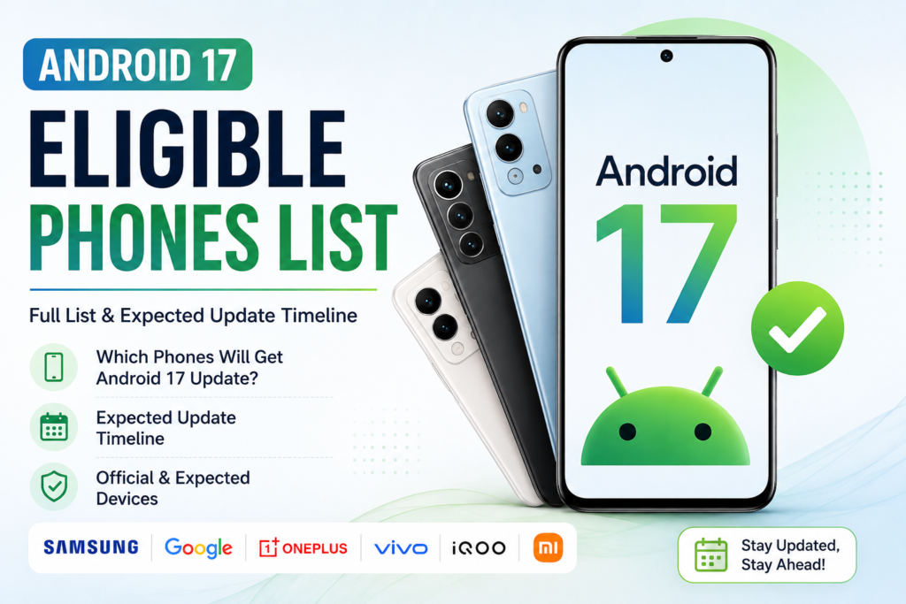 Android 17 eligible phones